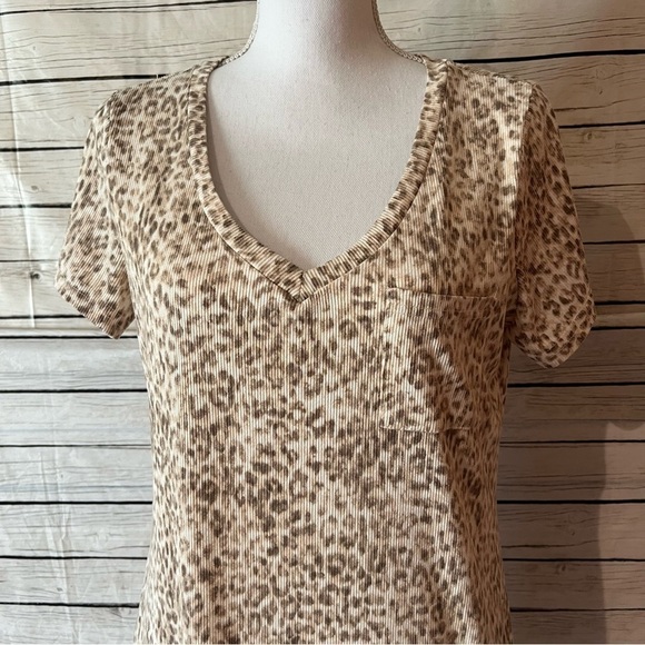 Nicole Miller Leopard Print T-Shirt Dress Size Medium - Picture 5 of 8